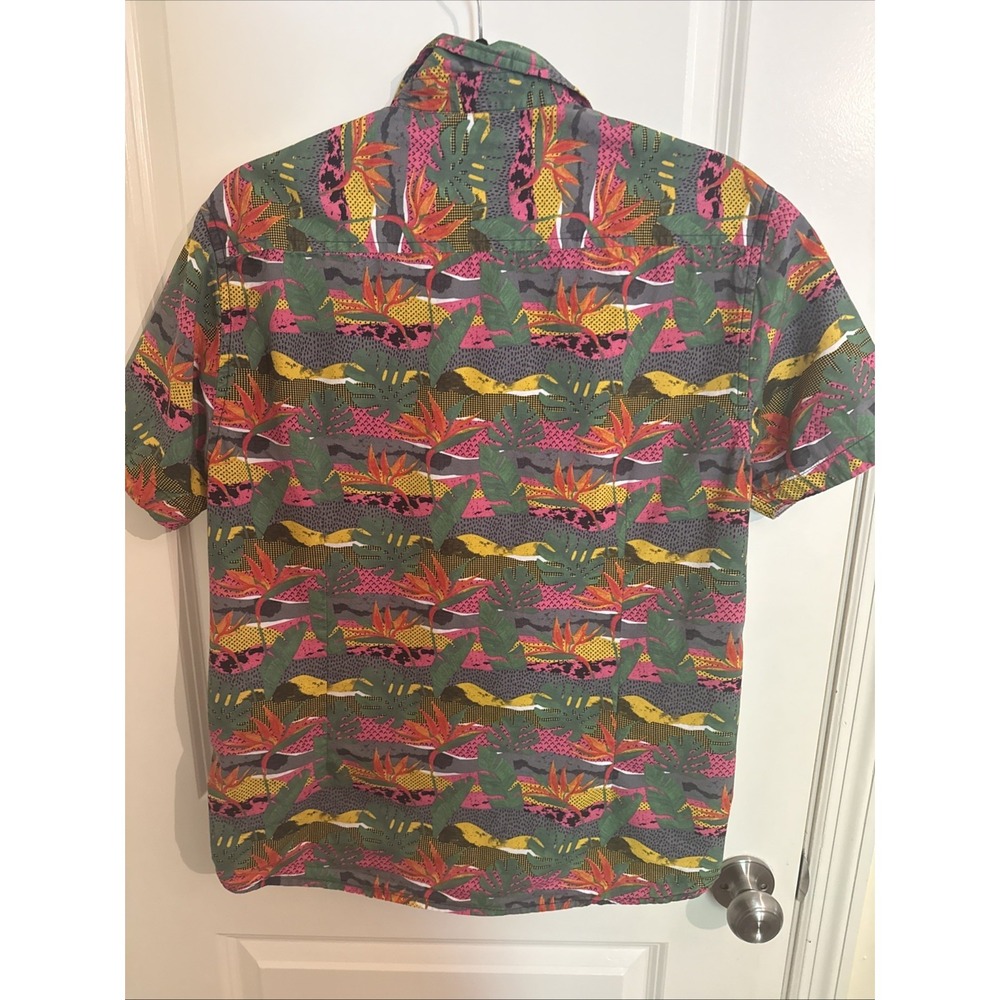 Super‎ Massive (A18) Medium Trippy 90s Psychedelic Print Shirt Hawaiian Aloha - Picture 3 of 6